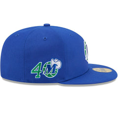 Dallas Mavericks 1974-2002 Hardwood Classics 59FIFTY Fitted Cap Blue - Taass outlet