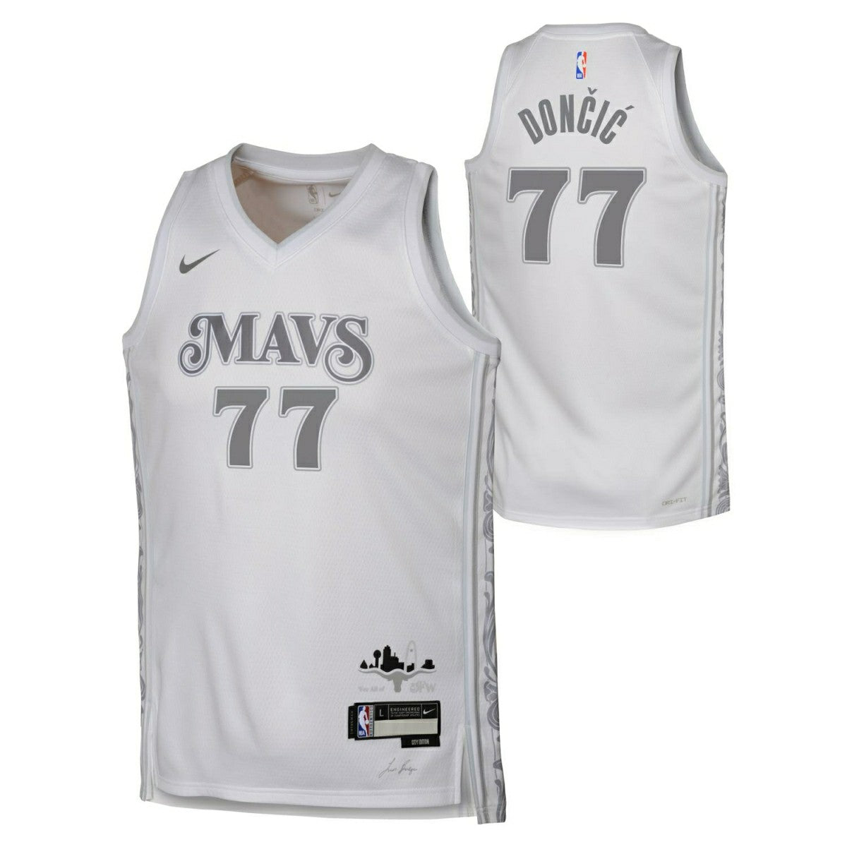 Luka Doncic #77 Dallas Mavericks 2024-25 City Edition Nike Swingman NBA Jersey (YOUTH) - Taass Online