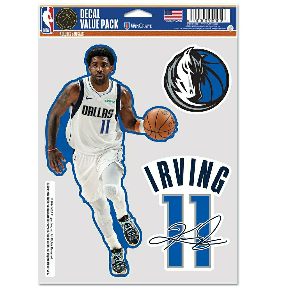 Kyrie Irving #11 Dallas Mavericks Player NBA Decals Set (3 Pcs.) - Taass discount
