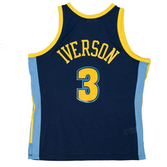 Allen Iverson #3 Denver Nuggets 2006-07 Mitchell & Ness Swingman NBA Jersey Navy - Taass on sale