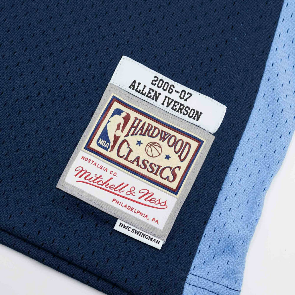 Allen Iverson #3 Denver Nuggets 2006-07 Mitchell & Ness Swingman NBA Jersey Navy - Taass on sale