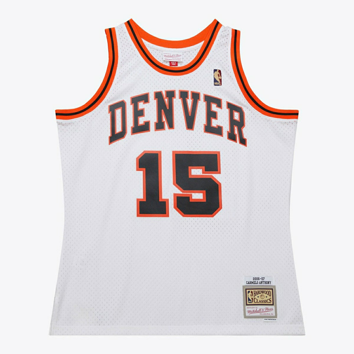 Carmelo Anthony #15 Denver Nuggets 2006-07 Mitchell & Ness Swingman NBA Jersey White - Taass sale