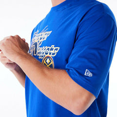 Denver Nuggets Script New Era Oversized NBA T-Shirt Blue - Taass Online