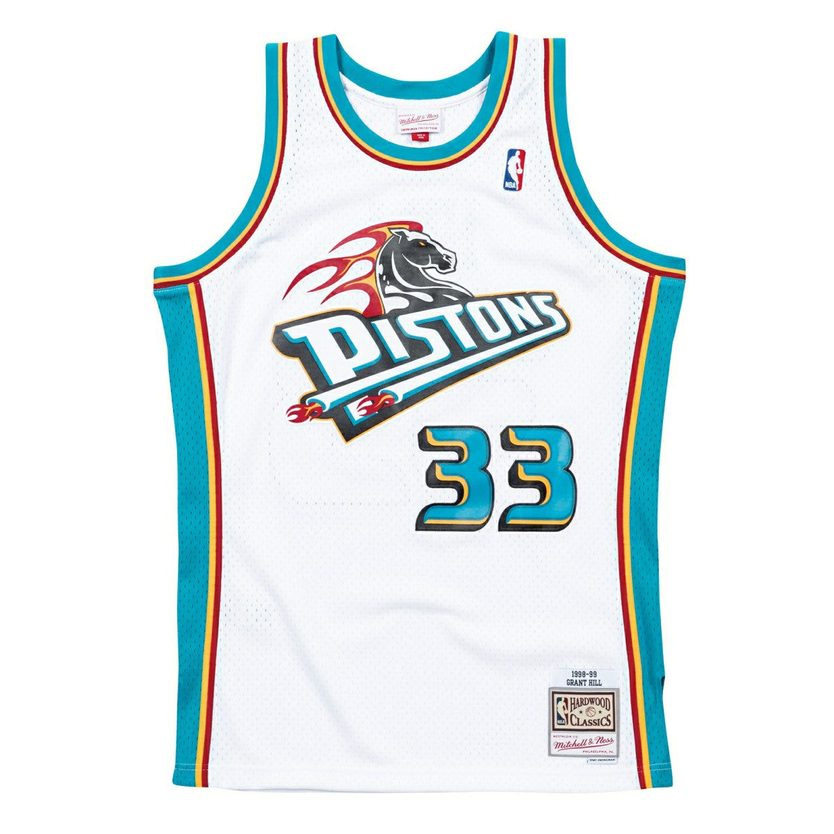 Grant Hill #33 Detroit Pistons 1998-99 Swingman NBA Jersey White - Taass on sale