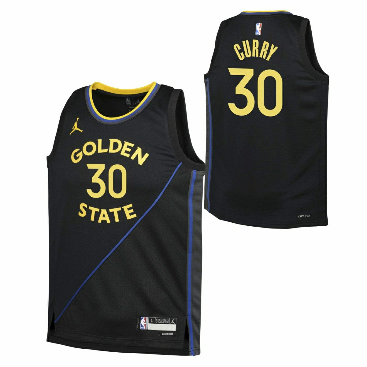 Stephen Curry #30 Golden State Warriors Statement Swingman NBA Jersey Black (YOUTH) - Taass sale