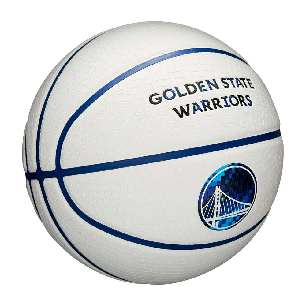 Golden State Warriors Pixel NBA Basketball White (Size 7) - Taass sale