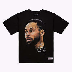 Steph Curry Mitchell & Ness Real Big Face NBA Tee Black - Taass sale