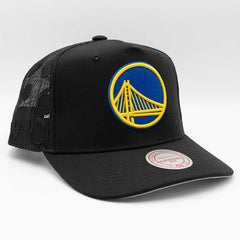 Golden State Warriors Mitchell & Ness Monogram NBA Trucker Cap Black - Taass for sale