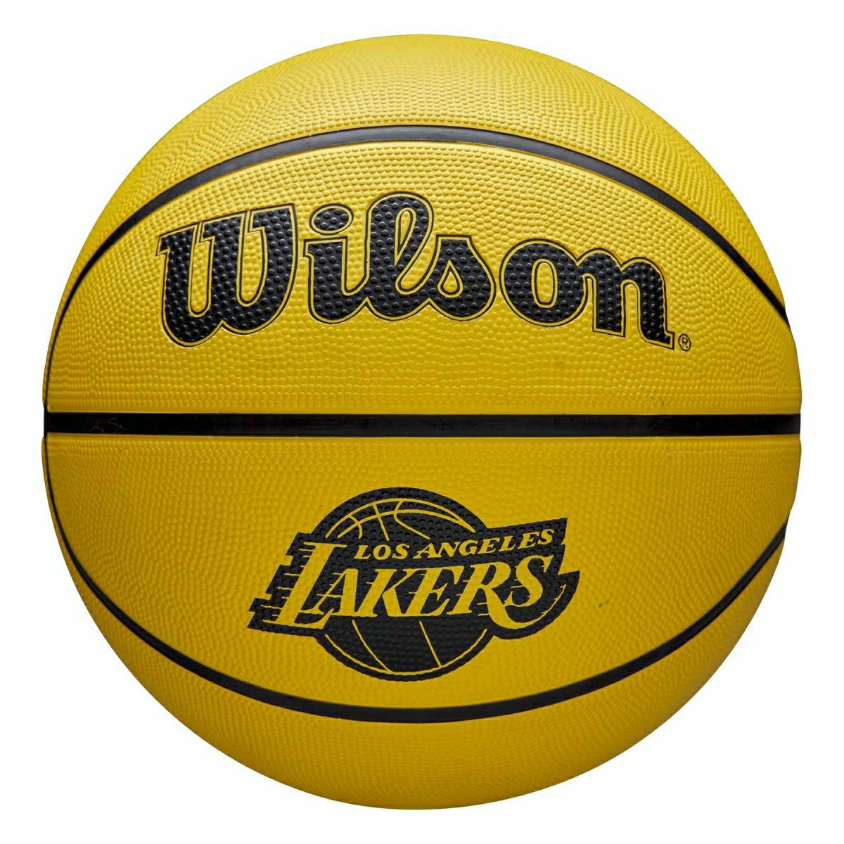 Los Angeles Lakers Solid Wilson NBA Basketball Yellow (Size 5) - Taass Online