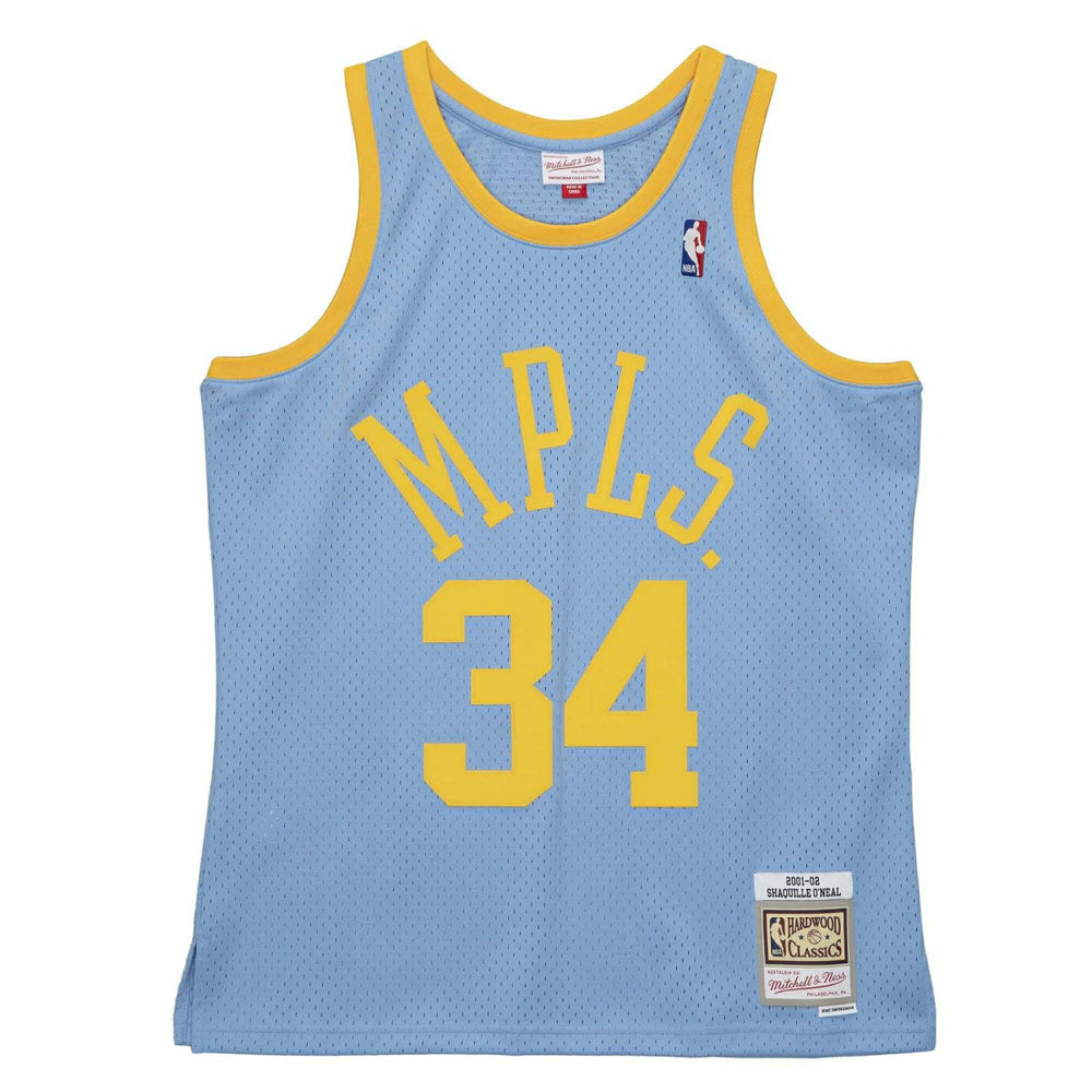 Shaq O'Neal #34 Los Angeles Lakers MPLS 2001-02 Swingman NBA Jersey Blue - Taass Online