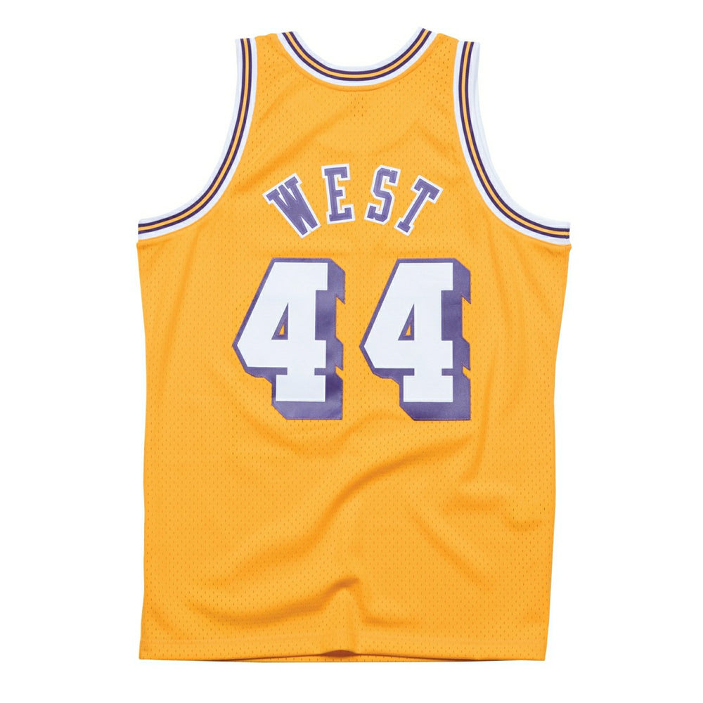 Jerry West #44 Los Angeles Lakers 1971-72 Swingman NBA Jersey Yellow - Taass outlet