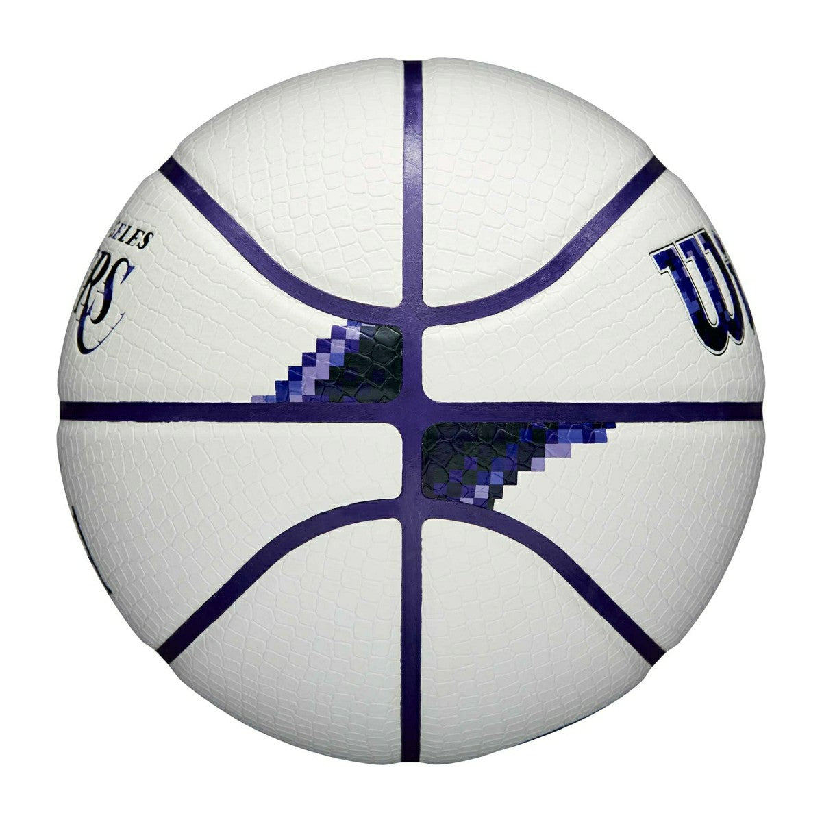 Los Angeles Lakers Pixel NBA Basketball White (Size 7) - Taass US