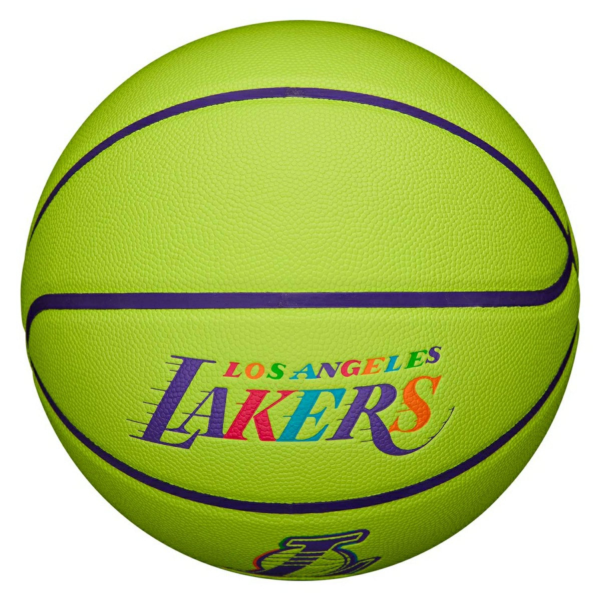Los Angeles Lakers Neon Pop NBA Basketball (Size 7) - Taass on sale