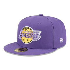 Los Angeles Lakers 1976-2001 Hardwood Classics 59FIFTY Fitted Cap Purple - Taass US