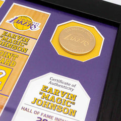 Magic Johnson Los Angeles Lakers Hall of Fame Banner NBA Photo Frame - Taass sale