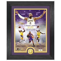 LeBron James NBA All-Time Leading Scorer Bronze Coin Framed NBA Photo - Taass Online