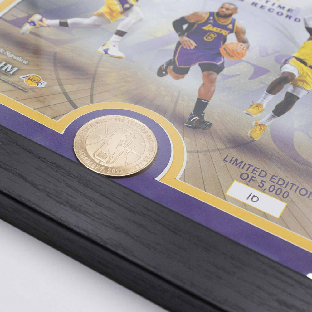 LeBron James NBA All-Time Leading Scorer Bronze Coin Framed NBA Photo - Taass Online