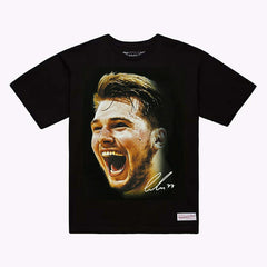Luka Doncic Mitchell & Ness Real Big Face NBA Tee Black - Taass outlet