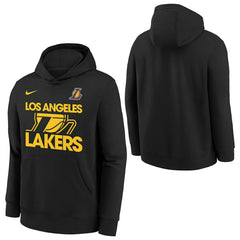 Los Angeles Lakers NBA Courtside Nike Club Hoodie Black (YOUTH) - Taass outlet
