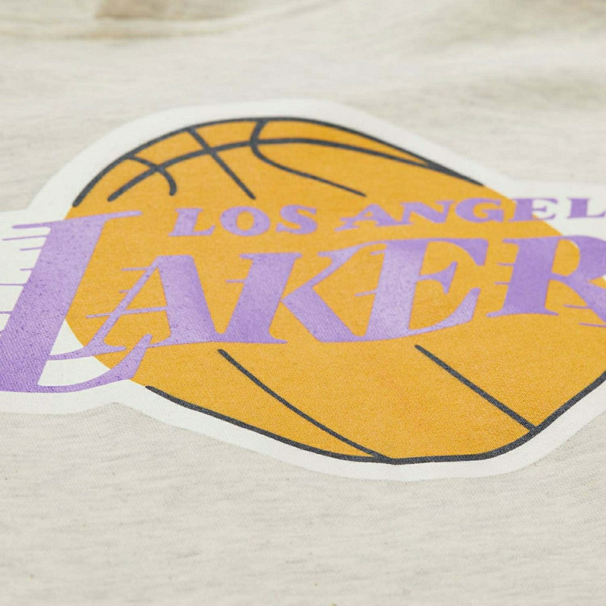 Los Angeles Lakers Slammin Mitchell & Ness NBA Hoodie Oatmeal Heather - Taass Online