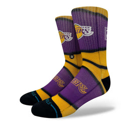 Los Angeles Lakers Classic Mini Ball Stance Crew Socks - Taass on sale