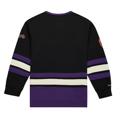 Los Angeles Lakers Mitchell & Ness Heritage NBA Lace-Up Jersey Crew - Taass sale