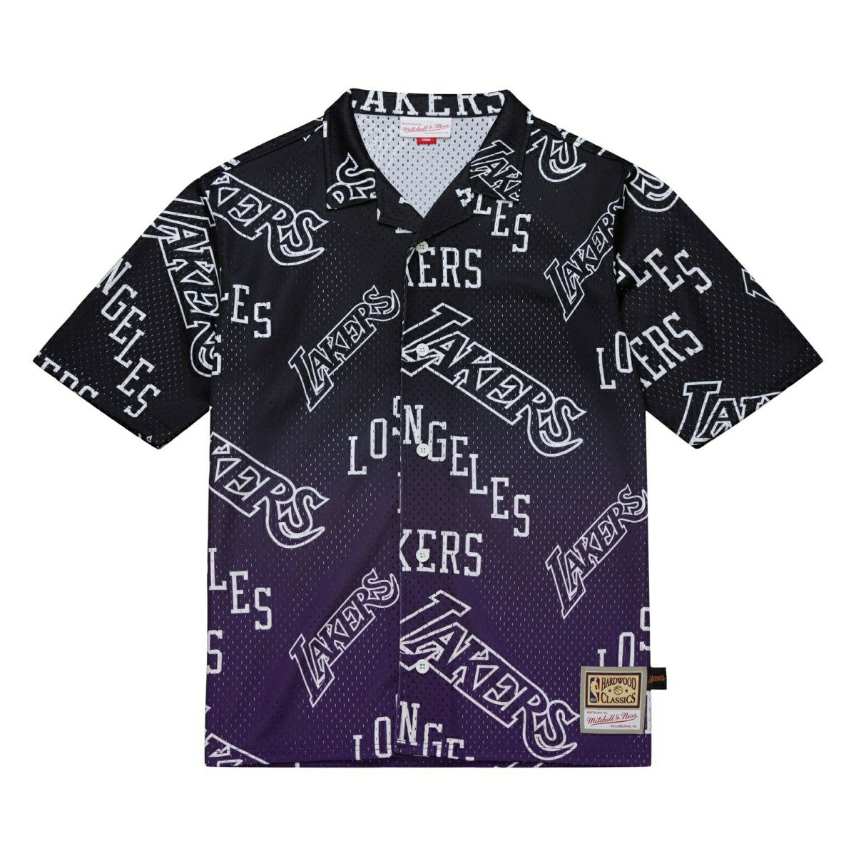 Los Angeles Lakers Mitchell & Ness Destination Leisure Button Up NBA Shirt - Taass for sale