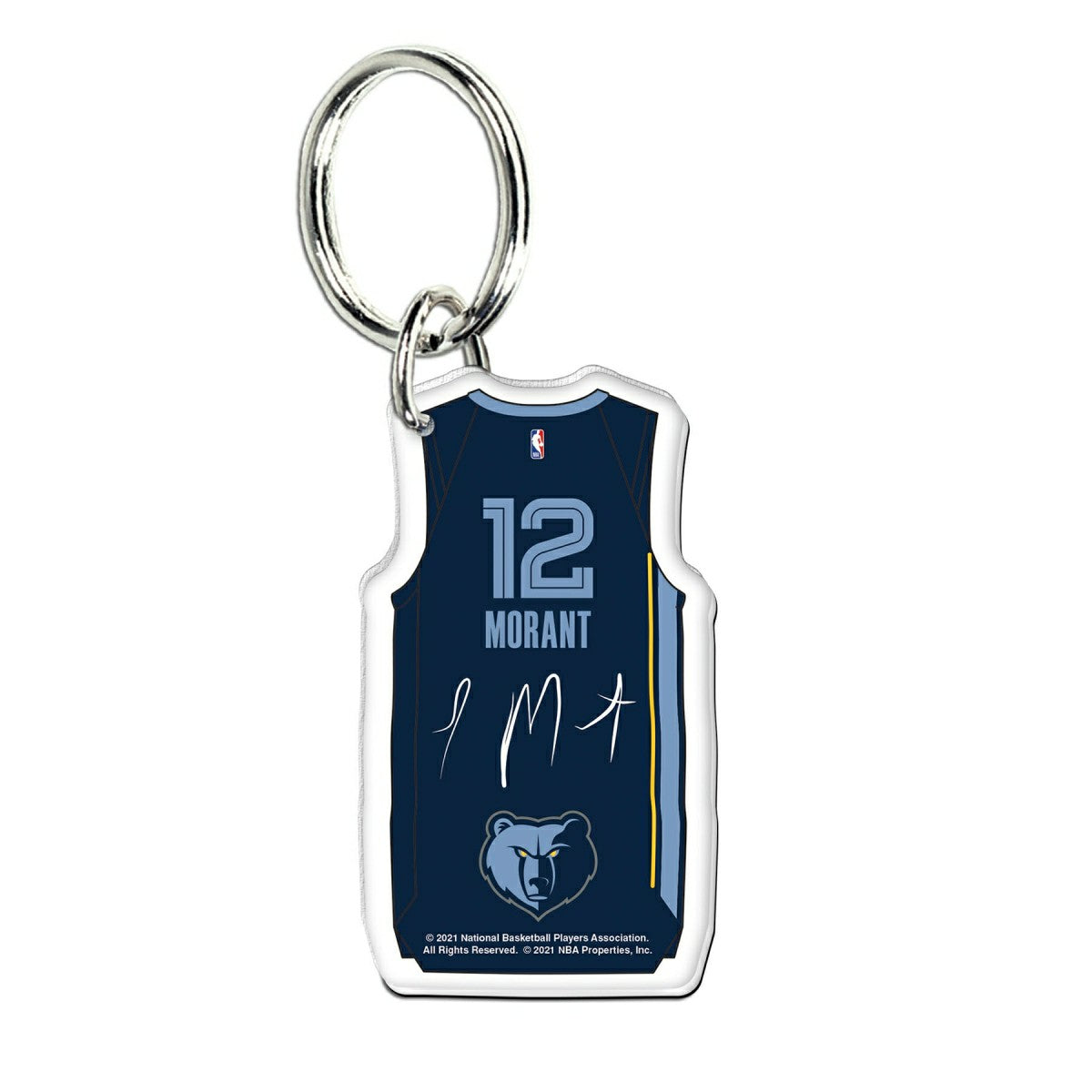 NBA Acrylic Jersey Keyring Ja Morant #12 Memphis Grizzlies - Taass US