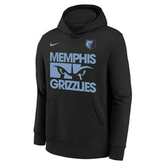 Memphis Grizzlies NBA Courtside Nike Club Hoodie Black (YOUTH) - Taass on sale