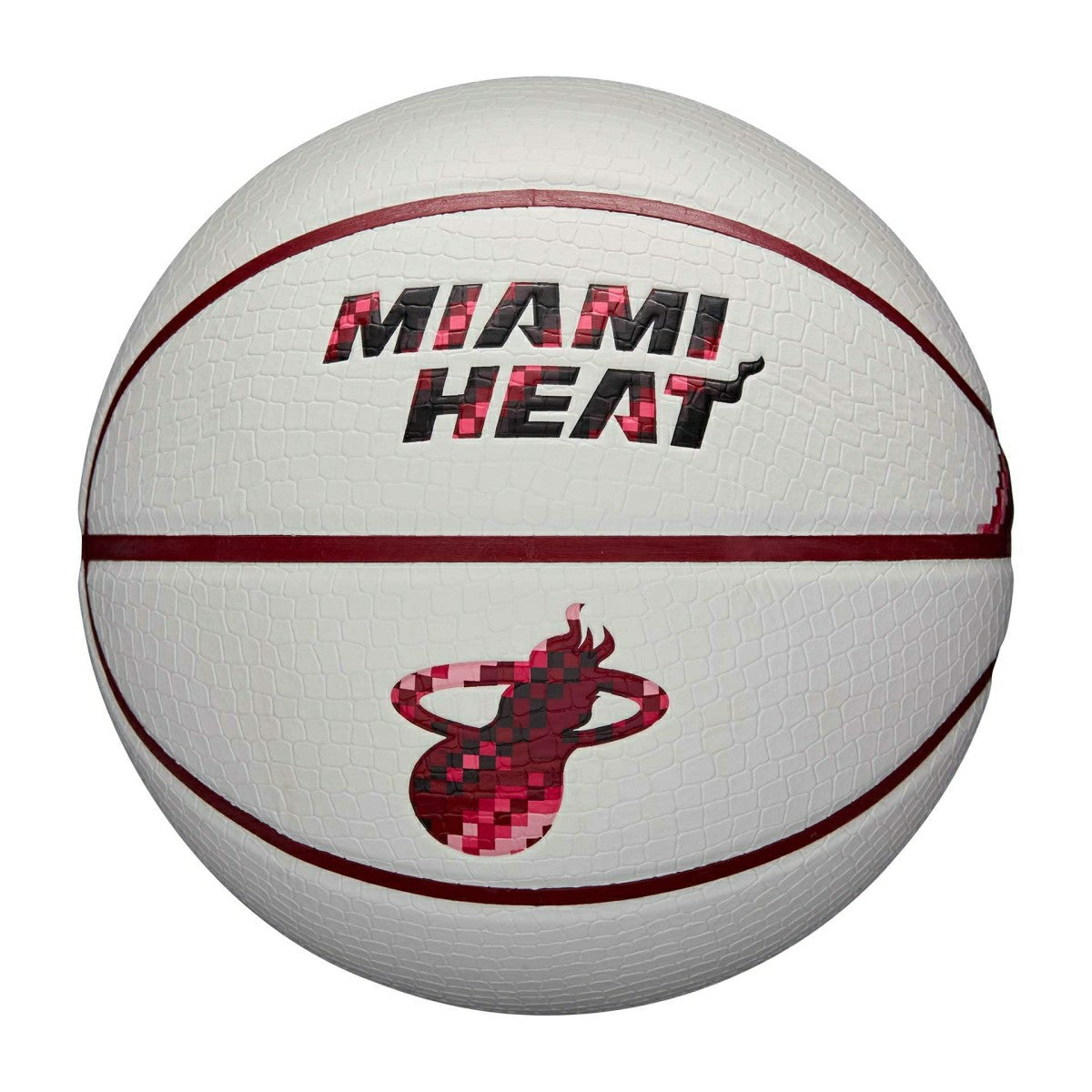 Miami Heat Pixel NBA Basketball White (Size 7) - Taass discount