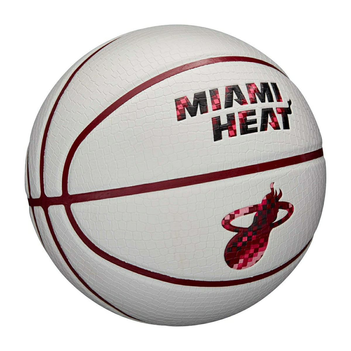 Miami Heat Pixel NBA Basketball White (Size 7) - Taass discount
