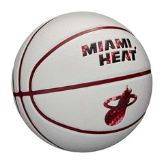 Miami Heat Pixel NBA Basketball White (Size 7) - Taass discount
