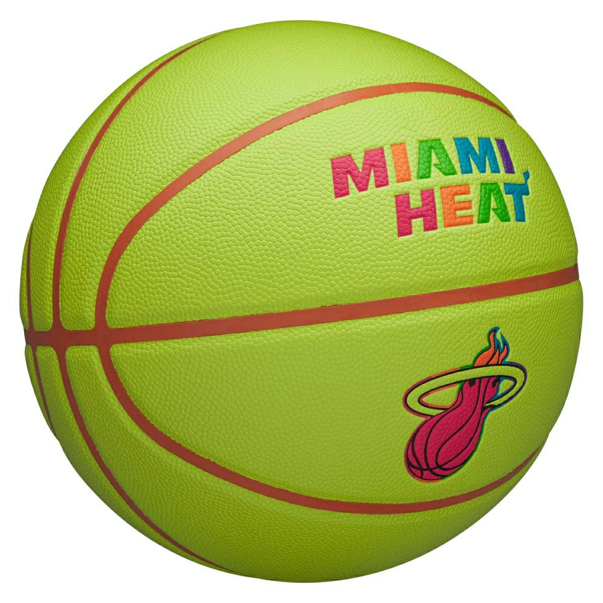 Miami Heat Neon Pop NBA Basketball (Size 7) - Taass on sale