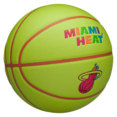 Miami Heat Neon Pop NBA Basketball (Size 7) - Taass on sale