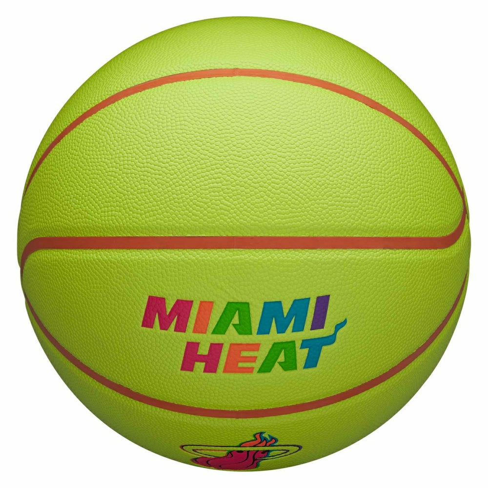 Miami Heat Neon Pop NBA Basketball (Size 7) - Taass on sale