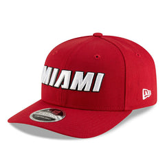 Miami Heat 2025-26 NBA Statement Stretch-Snap 9SEVENTY Cap Red - Taass US