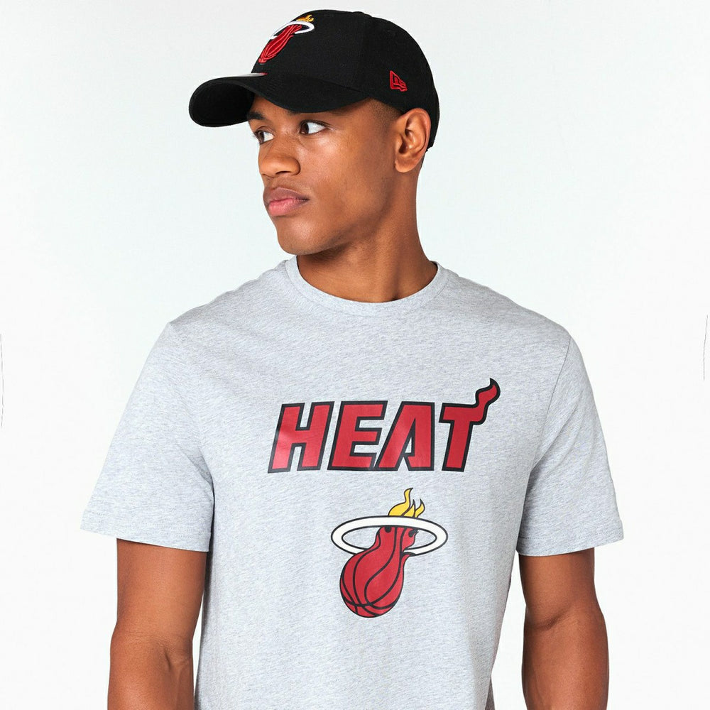 Miami Heat Team Logo NBA T-Shirt Gray - Taass for sale