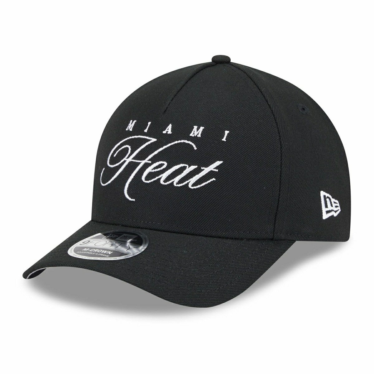 Miami Heat 2025 NBA Draft 9FORTY M-Crown A-Frame Snapback Cap Black - Taass Online