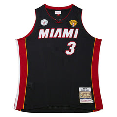 Dwyane Wade #3 Miami Heat 2012-13 Mitchell & Ness Authentic NBA Jersey Black - Taass US