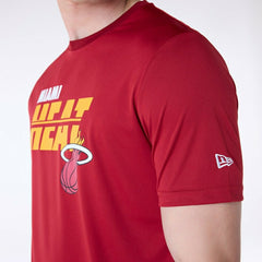 Miami Heat New Era Performance NBA T-Shirt Red - Taass US