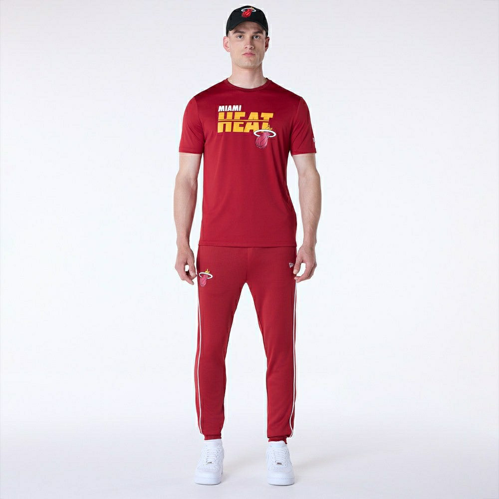 Miami Heat New Era Performance NBA T-Shirt Red - Taass US