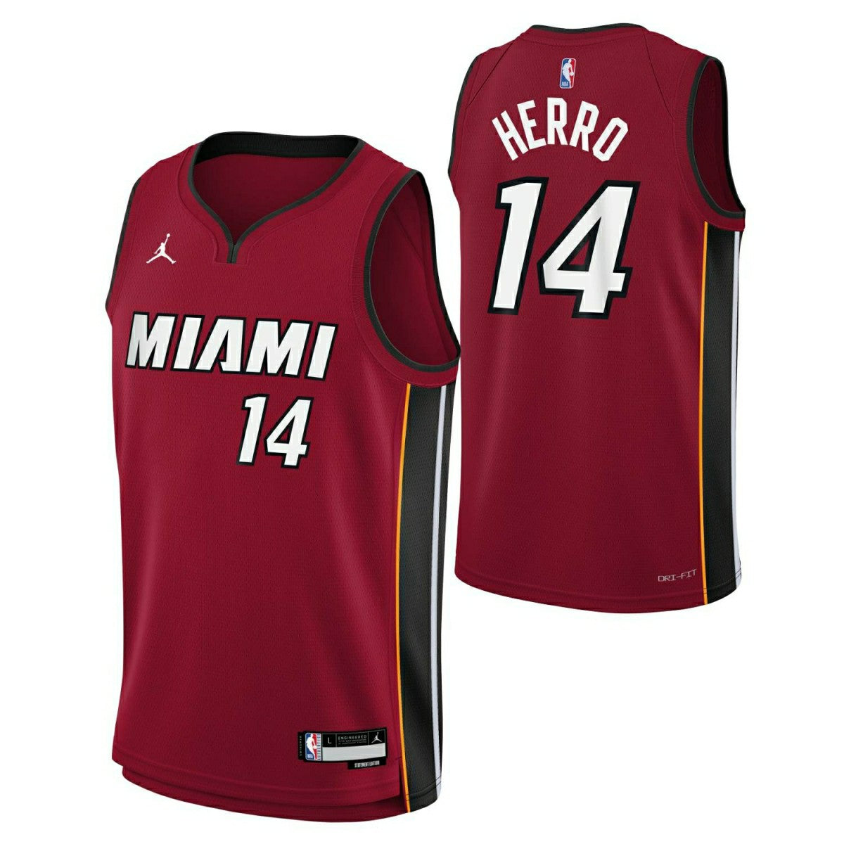 Tyler Herro #14 Miami Heat Jordan Swingman NBA Jersey Red (YOUTH) - Taass for sale