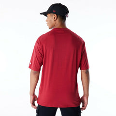 Miami Heat Script New Era Oversized NBA T-Shirt Red - Taass Online