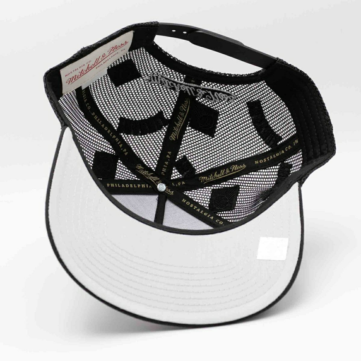 Miami Heat Mitchell & Ness Monogram NBA Trucker Cap Black - Taass US