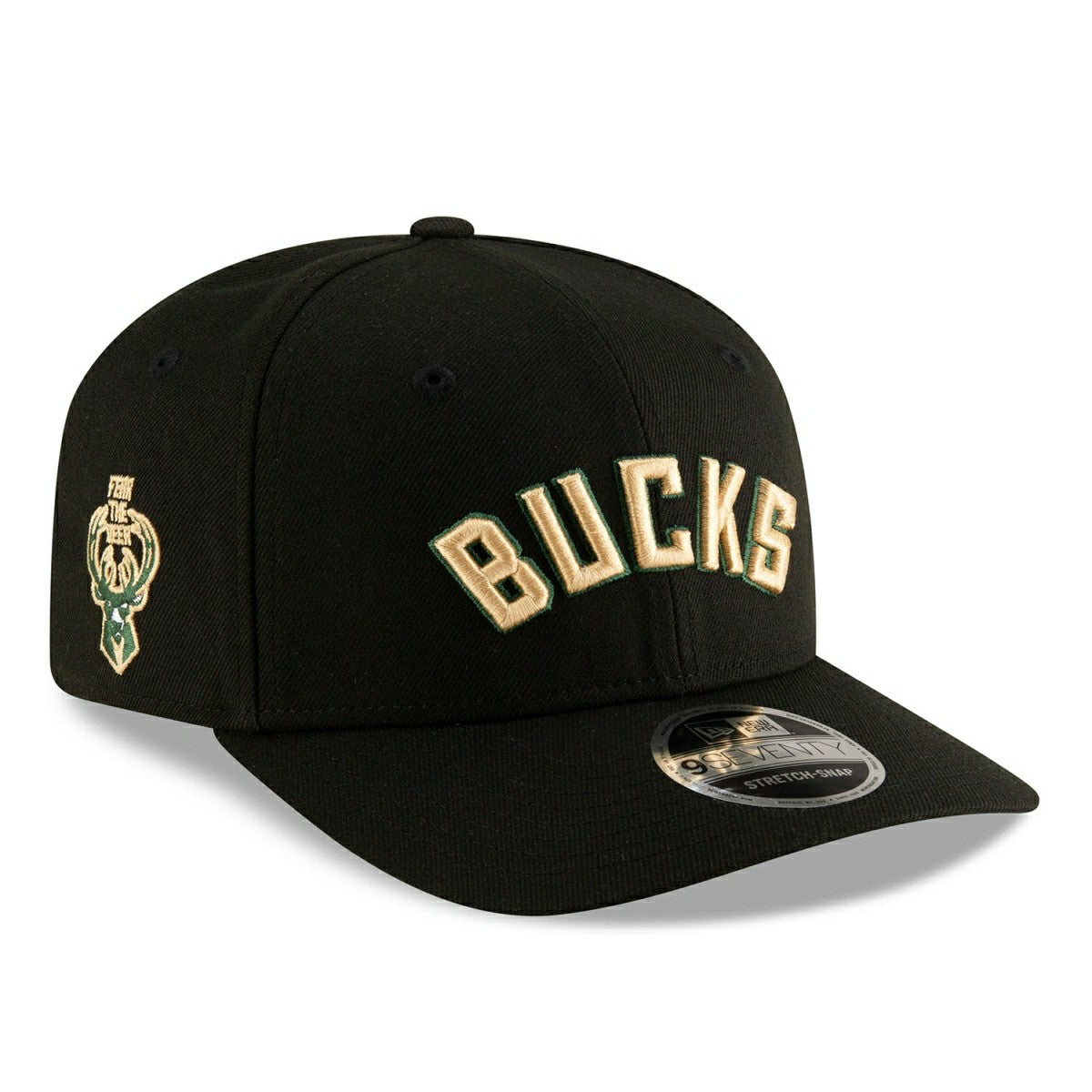 Milwaukee Bucks 2025-26 NBA Statement Stretch-Snap 9SEVENTY Cap Black - Taass outlet