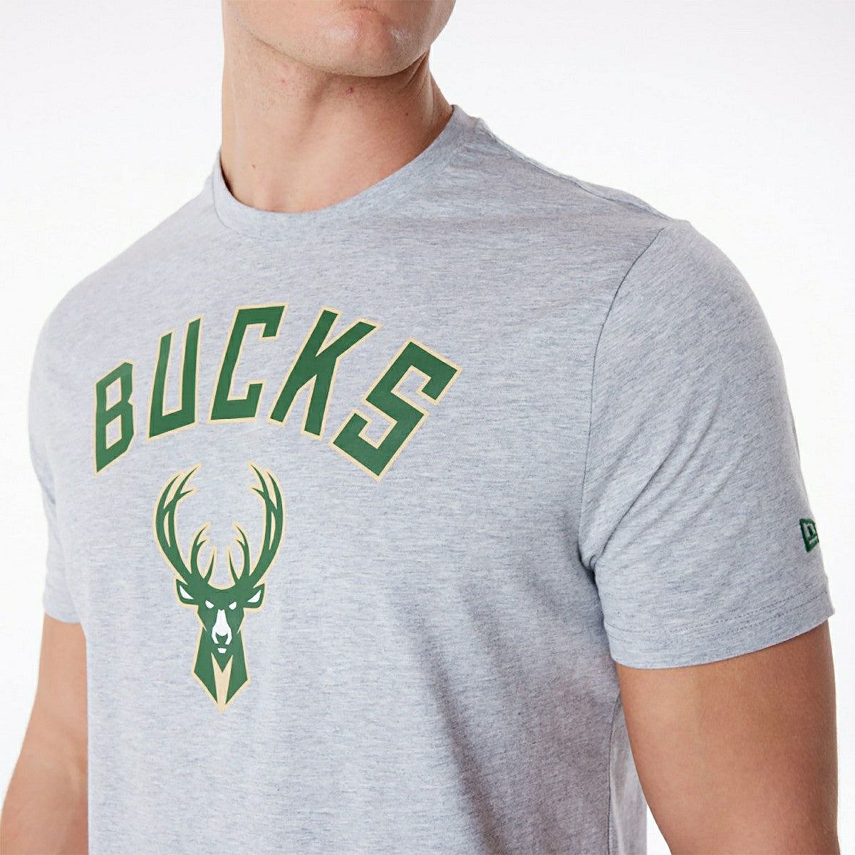Milwaukee Bucks Team Logo New Era NBA T-Shirt - Taass on sale