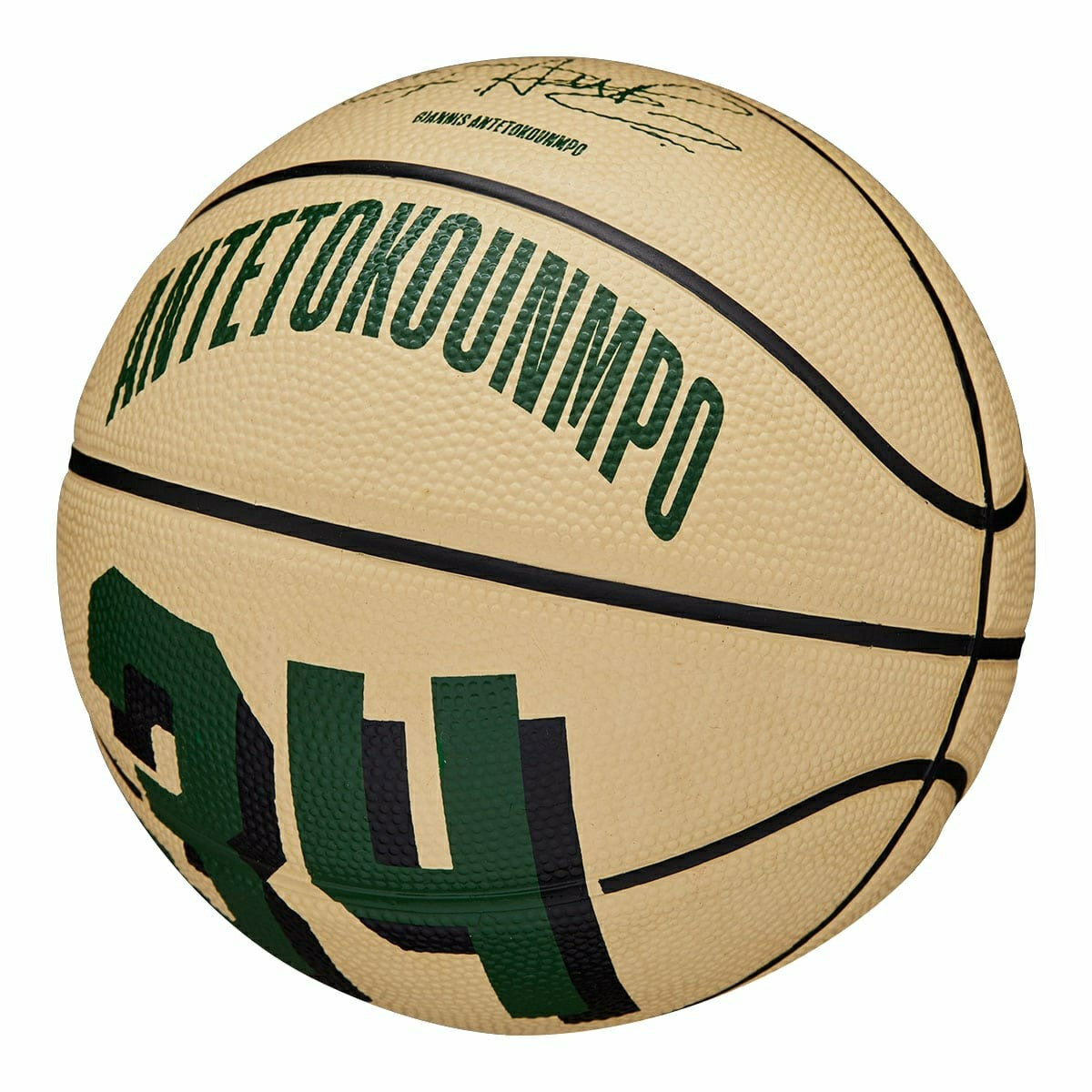 Giannis Antetokounmpo #34 Milwaukee Bucks Wilson NBA Mini Basketball (Size 3) - Taass for sale