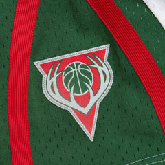 Milwaukee Bucks 2013-14 Mitchell & Ness Swingman NBA Shorts White - Taass Online