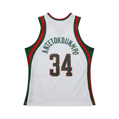 Giannis Antetokounmpo #34 Milwaukee Bucks 2013-14 Mitchell & Ness Swingman NBA Jersey White - Taass outlet