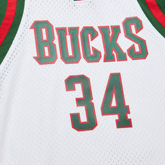 Giannis Antetokounmpo #34 Milwaukee Bucks 2013-14 Mitchell & Ness Swingman NBA Jersey White - Taass outlet